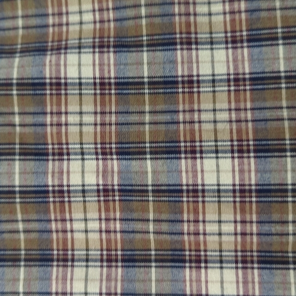 TOMMY Hilfiger tan plaid button down shirt 4XLT - Picture 7 of 8